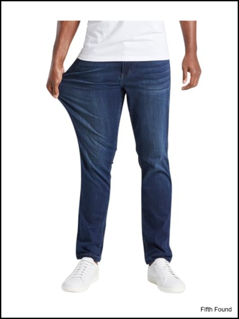 Mens Stretch Denim Jeans Athletic Fit 4Way Flex Comfort Pull On Pants